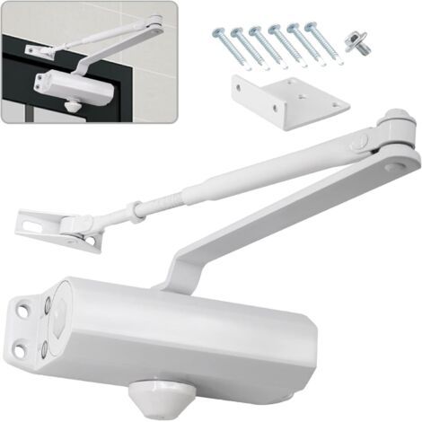Automatic Hydraulic Door Closer with Latch, Hold Open, Adjustable Spring Door Closer, Buffer Closer for Commercial and Home Use 25-45 kg Door (1/5)