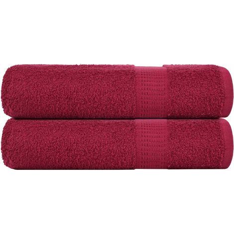 Serviettes FROGN 2 pièces Bordeaux 50x100 cm 360 g/m² (1/5)