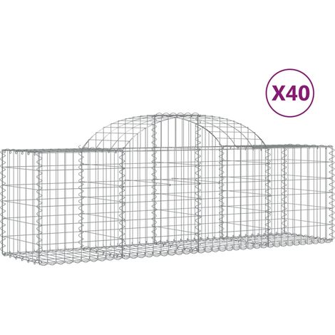 Maison Exclusive - Gabionen mit Hochbogen 40 Stk. 200x50x60/80 cm