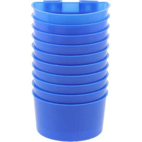 10 Pcs Pigeons Tasses De Sable Conteneur D'eau De Nourriture Pour Oiseaux Bol En Plastique Pour Cage L (1/5)