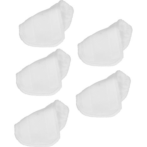 Lot de 5 lingettes microfibres blanches pour balai vapeur Shark S3101 (1/5)