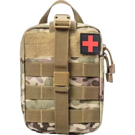 Trousse de premiers secours, trousse de survie, trousse de premiers secours, trousse médicale d'urgence de camping en milieu de travail multicolore (vide), (1/4)