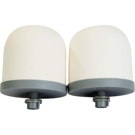 Lot de 2 filtres à eau en céramique en forme de dôme - filtres de rechange pour unité de pré-filtration d'eau de 0,15 à 0,5 micron - adapté au système de filtration d'eau domestique (1/5)