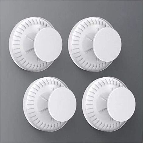 Crown Suction Cup Wall Hooks, Strong Suction Plastic Wall Hooks, Reusable, Set of 4 Towel Hooks (1/4)