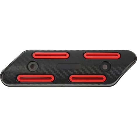 Pare-chaleur d'échappement universel pour tuyaux d'échappement de 27 à 51 mm, convient aux motos, quads, VTT et scooters, rouge. (1/5)