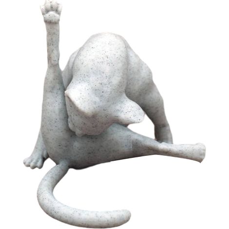 Figurine Chat - Résine - 13 cm - Design Humoristique - Décoration Intérieure - Cadeau Pour Amoureux Des Chats - 1 Pièce (1/5)
