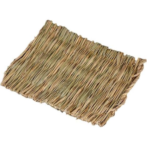 Tapis d'herbe pour Les Lapins , Tapis d'herbe pour Petit Animal , Hamster Tapis d'herbe , Tapis d'herbe Tissé Naturel Bunny Chew Toys Tapis de Lit Tissé , pour Hamster , Lapins , Cochon d'Inde , Chinc (1/5)
