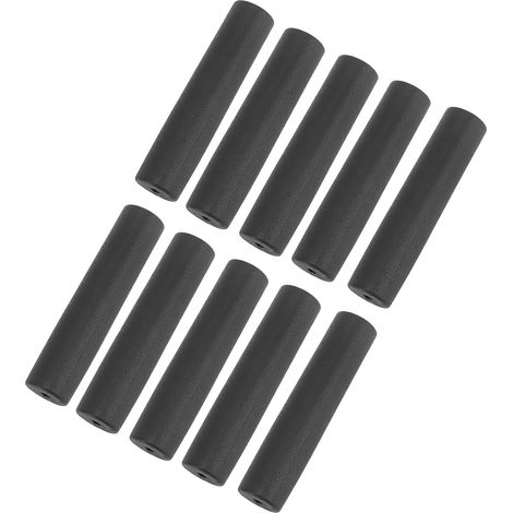 Lot de 10 poignées de protection noires pour équipements de fitness : gaines pour tubes et barres de maintien. (1/5)
