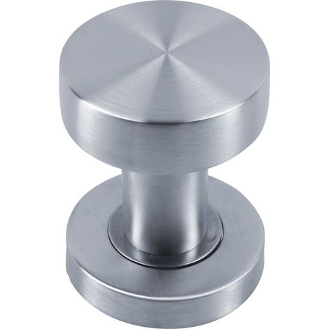 Bouton de porte inox rond plat diamètre 52mm - HERACLES - B-INOX-BP01 (1/3)