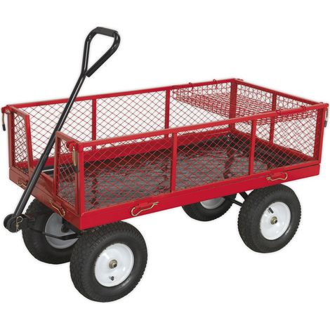 Sealey CST806 Platform Truck with Sides Pneumatic Tyres 450kg Capacity (1/5)
