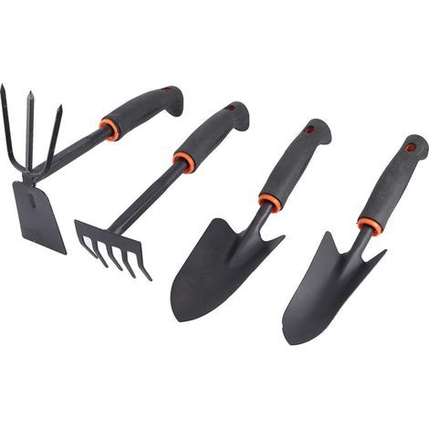 4 Pièces Ensemble Pelle de Jardin épaissie Autres Produits de Jardin Ensemble D'outils de Râteau Accessoires de Jardinage à la Maison pour la Plantation de Fleurs. (1/5)