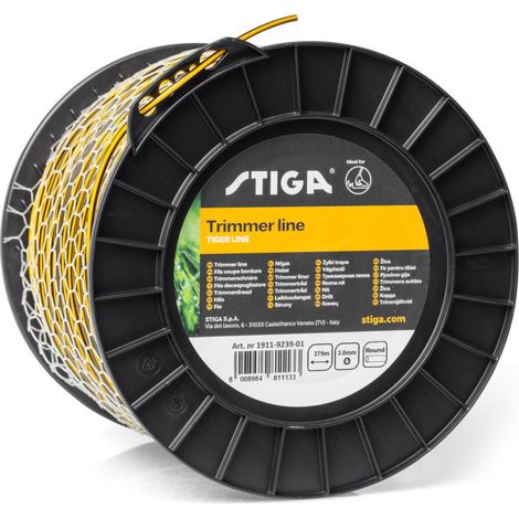 STIGA 279M Filo Co-Estruso Sezione Tonda, Ø 3,0 mm, 279 m – Resistente, Flessibile – Per Tagliabordi e Decespugliatori (1/3)
