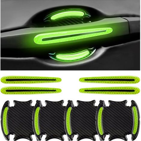 PCS Anti-Scratch Protection for Car Door Handle, Car Door Handle Sticker Film, 3D Door Handle Stickers (Green) (1/5)