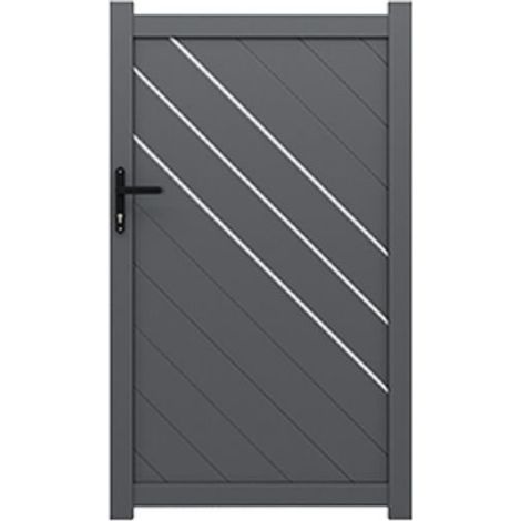 Portillon ALU Brest passage 1m00 - Ht 1m70 - Gris (1/5)