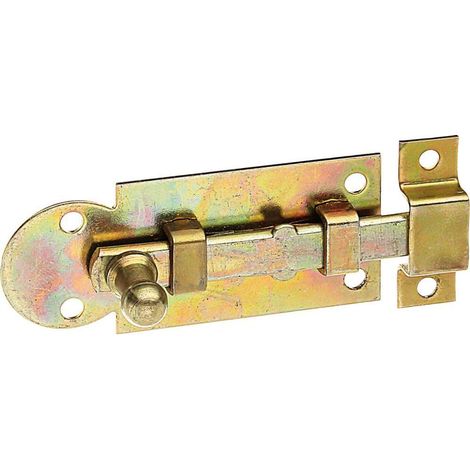 Verrou de fenêtre droit, avec boucle serrée, électro-galvanisé, passivé à couche épaisse, platine 61 x 26 mm