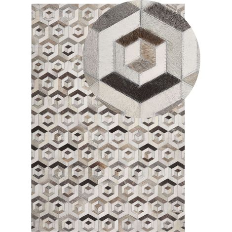 Rug TAVAK Beige 140 x 200 cm Leather (1/5)