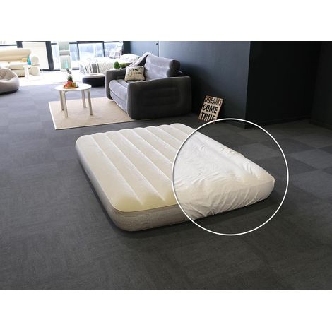 Pack matelas gonflable Single High 2 places Intex + Drap housse (1/4)