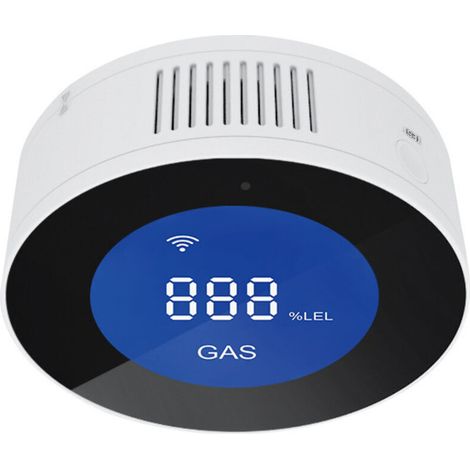 Smart WiFi Connected Gas Detector, Natural Gas/Methane/LPG/Carbon Leak Detector, LCD Screen, 85dB Alarm, APP Compatible (1/5)
