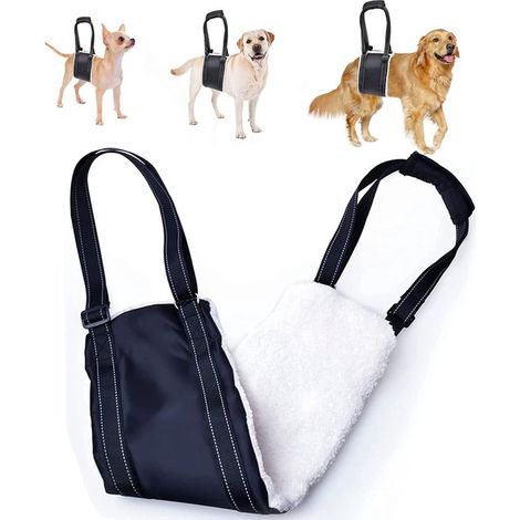 Ausilio per la mobilità dei cani, cinghia di supporto per le zampe posteriori, imbracatura di sollevamento regolabile per cani, per schiena, davanti e dietro, per la riabilitazione dopo un intervento  (1/5)