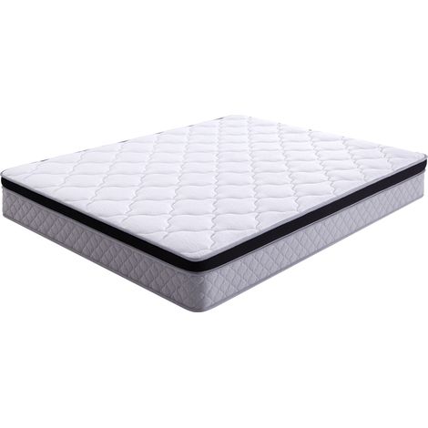 CHICFURN Matelas à ressorts 160x200 cm H3 épaisseur 25 cm, matelas ergonomique roulé avec soutien lombaire et confort de couchage pour lit et canapé-lit (1/5)