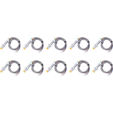 10 capteurs inductifs JYIO LJ12A3-4 Z/AX, interrupteur de proximité NPN 3 fils, 6-36VDC 300mA, DC (1/5)