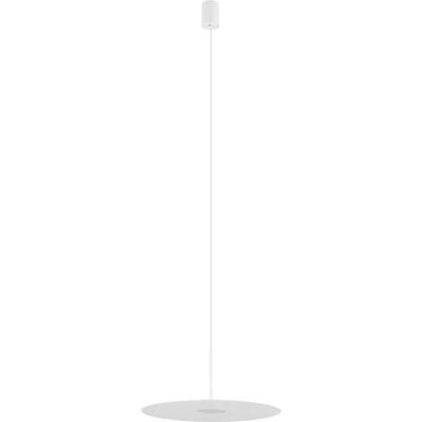 Hängelampe Weiß Metall rund D: 40 cm H: max. 140 cm Modern GX53 Pendelleuchte Hängeleuchte