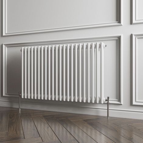 Biubiubath Traditional Cast Iron Style Radiator Horizontal 2 Column White 600x1010mm