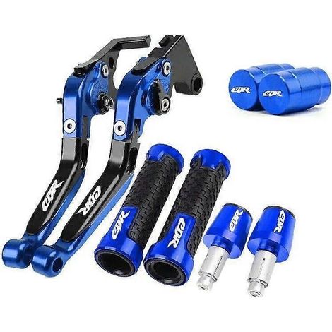 Kit de leviers de frein et d'embrayage pour Honda CBR 150R 250 300 500 2006-2024 (bleu)