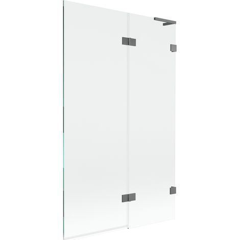 Mexen Lunar L paroi de baignoire 2 volets, droit 110 x 150 cm, transparent, gun metal - 897L-110-100-95-00-P (1/5)
