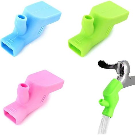 3 Wasserhahnverlängerungen, Wasserhahnverlängerung für Kinder, Silikon-Wasserhahnverlängerung für Bad, Küche, Getränke.