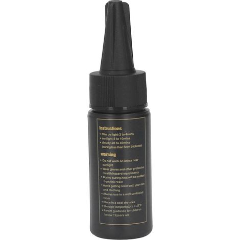 Résine époxy UV, colle transparente effet simulation, colle cristal UV, résine époxy cristal DIY, colle beurre artisanale, 25 g d'épaisseur, version inodore (1/5)