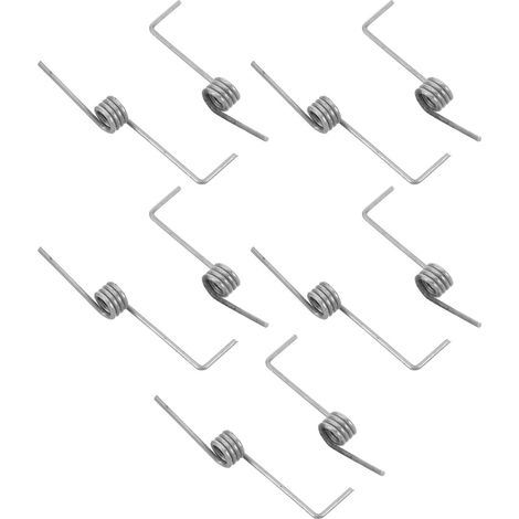 10 Pièces Ressort de Torsion de Poubelle à 4 Spires, Ressort à Déchets Argenté en Acier Inoxydable, 1mm X 6mm, pour Couvercle de Poubelle, Réparation Rapide à Domicile Bureau (1/5)