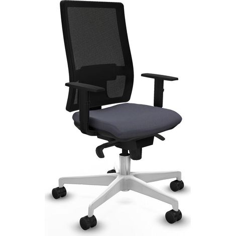 Piqueras y Crespo Chaise de bureau gris foncé réglable