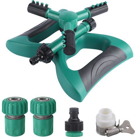 360° rotating butterfly garden sprinkler with 2 x 6-way water connectors + 1 x standard 4/6 connector + 1 x 8-pin universal connector (1/5)