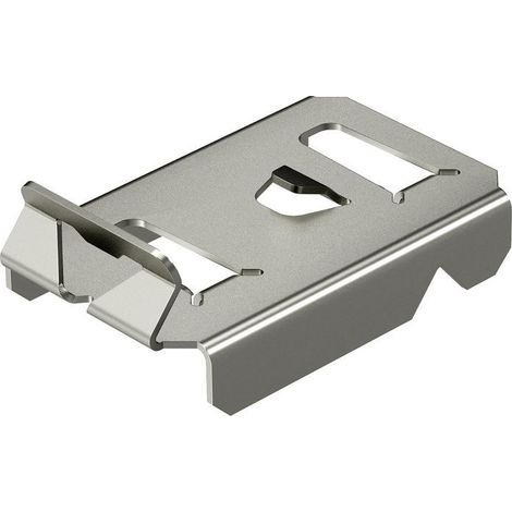 OBO Bettermann Pièce de serrage pour chemin de câbles à treillis pour fixation de la séparation inox, A2 1.4310, brillant, post-tra..., 6062282