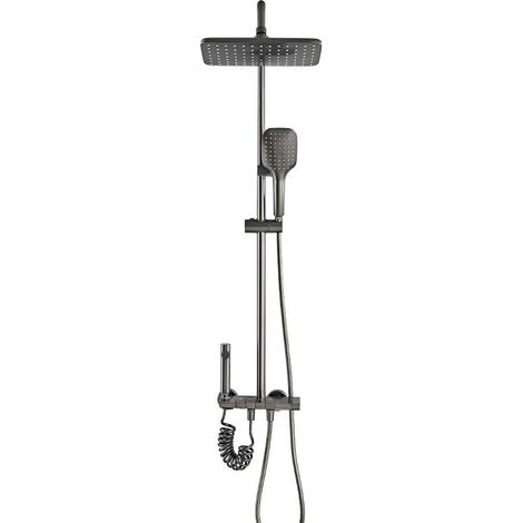 Ensemble de douche gris avec plateforme de rangement Z.V.D (1/4)