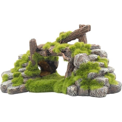 Ornements d'aquarium en forme de rocaille de mousse - Décorations artisanales pour la maison (1/5)