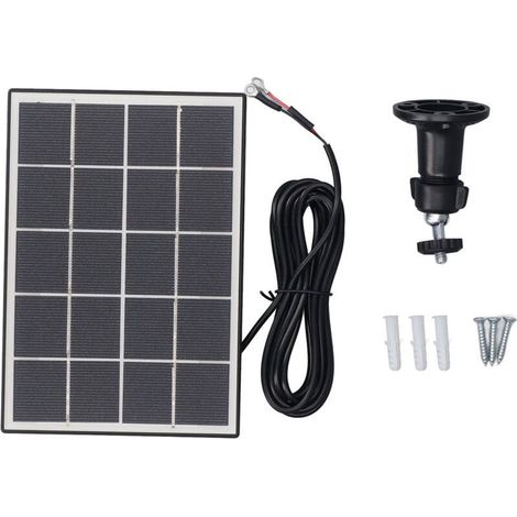 Panneau solaire 3 W 5 V Chargeur de panneau solaire en silicium monocristallin efficace professionnel pour caméra de sécurité extérieure Noir,DUBUNS (1/4)