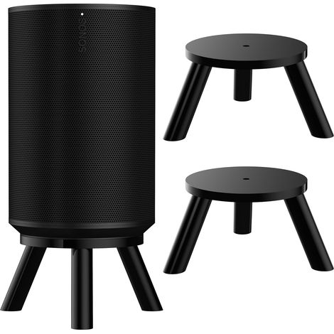 Wandhalterung für Sonos Era 100 mit integriertem Kabelmanagement, Zubehör für Smart-Home-Lautsprecher (Schwarz, S02), 2 Stück (1/5)