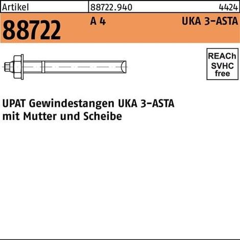 Ankerstange R 88722 ASTA M16x300 A 4 10 Stück UPAT (1/2)