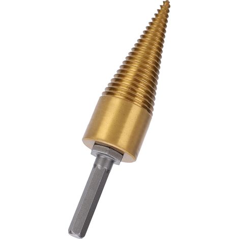 Fendeur de bûches Twist Cône Poinçon Foret à Bois Queue Hexagonale Titane 32mm Outil de Fendage (1/5)