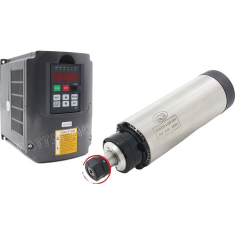 Moteur de broche refroidi par air 2,2 kW, pince ER20 de haute précision, vitesse de 24000 tr/min (1/2)
