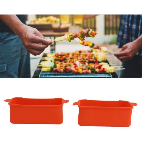 Plaque de cuisson en silicone avec bac récupérateur de graisse pour tapis de cuisson pliable Blackstone, orange (1/5)