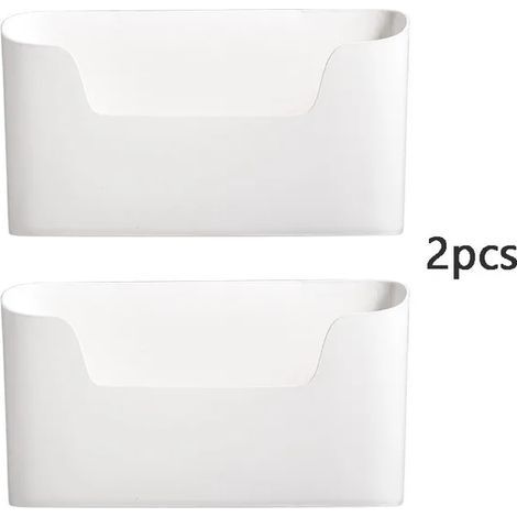 2 pièces cuisine mural adhésif support de rangement multifonctionnel armoire porte boîte de rangement sous évier tiroir étagère salle de bain organisateur (1/4)
