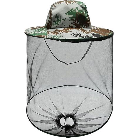 Chapeau avec moustiquaire, filet anti-insectes, filet de protection du visage pour apiculteur, chapeau de protection solaire, chapeau en filet (1/5)