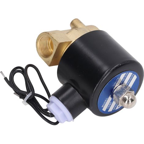 Électrovanne 2W normalement fermée, corps en laiton, noyau cuivre, bobine électrique pour eau gaz huile, 3/8 pouce DC24V (1/5)