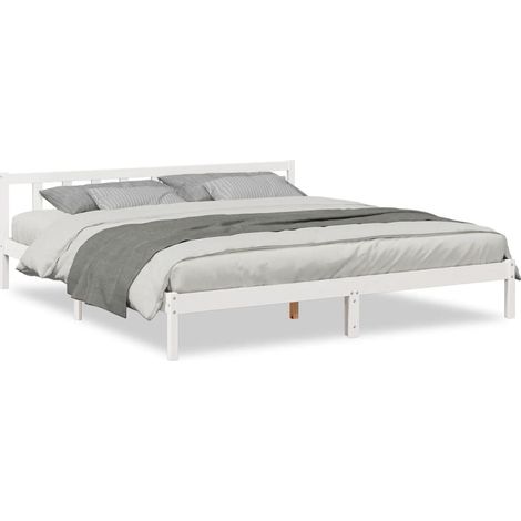 Maison Exclusive - Letto Extra Lungo senza Materasso Bianco 200x210 cm in Pino (1/5)