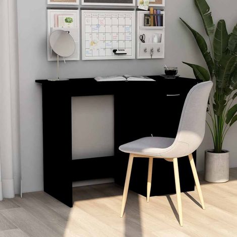 vidaXL Scrivania Nera 100x50x76 cm in Legno Multistrato (1/5)