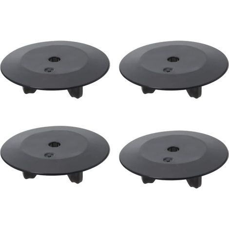 Lot de 4 joints d'étanchéité en caoutchouc pour couvercle d'évier compatibles avec IKEA Altant Domsjö Accessoires de cuisine Noir 55 mm (1/4)