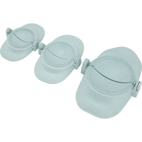 Lot de 3 moules à empanadas en paille de blé de différentes tailles, bleu.